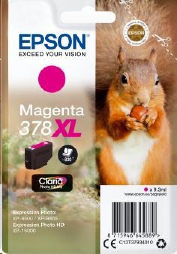 Náplň Epson 378XL, C13T37924020 purpurová blistr 