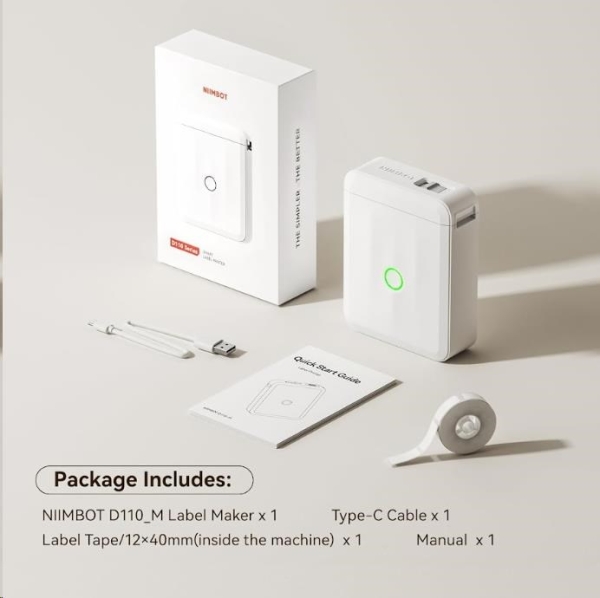 Niimbot Tiskárna štítků D110-M Smart, bílá + role štítků 160 ks