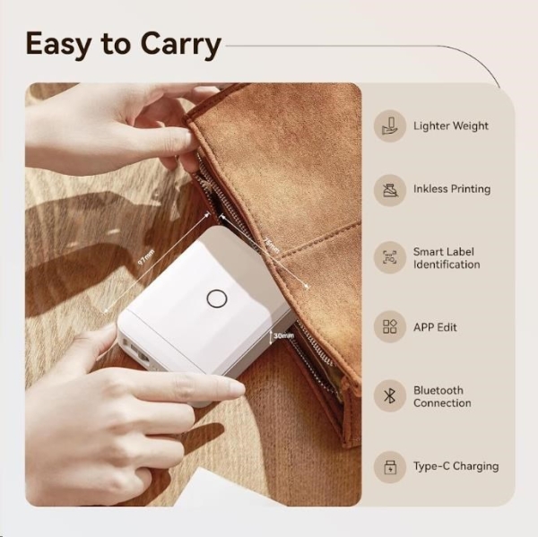 Niimbot Tiskárna štítků D110-M Smart, bílá + role štítků 160 ks