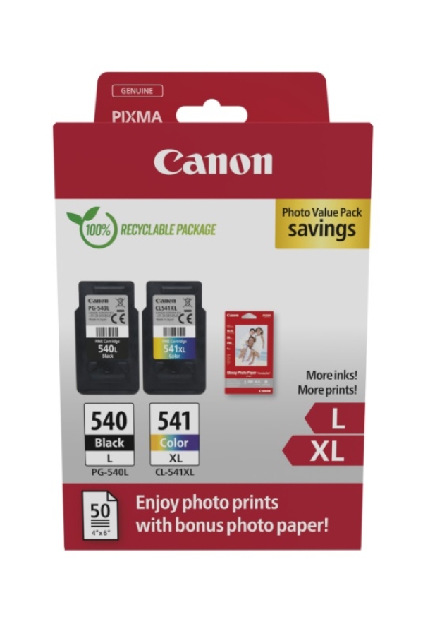 Canon PG-540L/CL-541XL PHOTO VALUE (300 + 400 stran), multipack náplní do tiskárny Canon + fotopapír