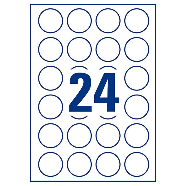 Avery Zweckform etikety 40mm, A4, bílé, 24 etiket, baleno po 10 ks, L3415-10, pro laserové a inkoustové tiskárny, kopírky