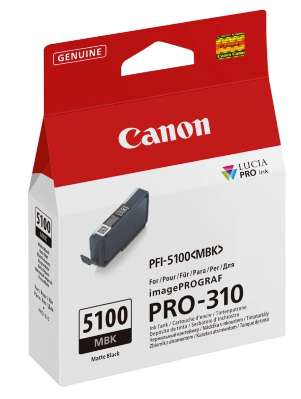 Canon originální ink PFI-5100 MBK, 6951C001, matte black