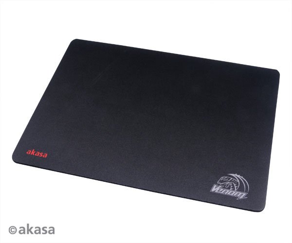 AKASA podložka pod myš Venom Black, tloušťka 3mm, přirodní pryž, odolná proti špíně a prachu, černá