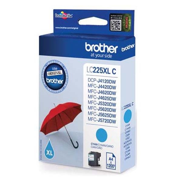 Náplň Brother LC-225XLC azurová