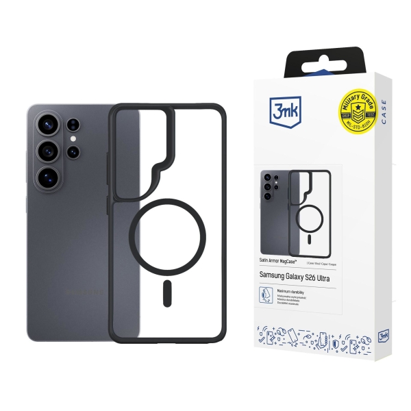 3mk ochranný kryt Satin Armor MagCase pro Samsung Galaxy S26 Ultra