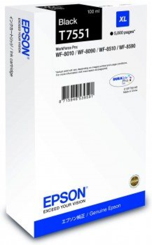 Náplň Epson C13T755140 (XL) černá (5 000 stran)