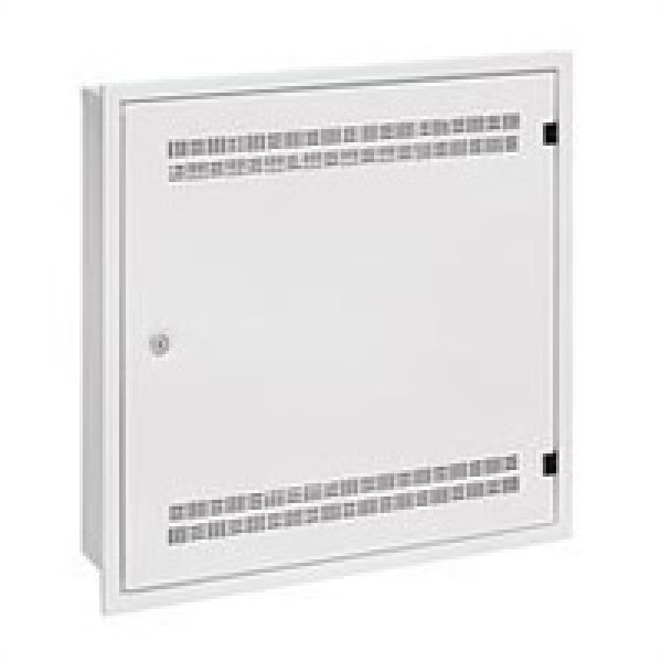 Solarix rozvaděč LC-18 do zdi s lištami 2U, 4U a 11U, 550x550 bílá RAL9003 s rámečkem k zazdění LC-18-55-15-W-W