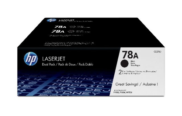 HP 78AD (CE278AD), dvojbalení černých originálních tonerů do tiskárny HP