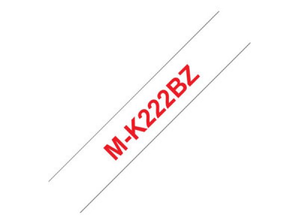 Brother M-K222BZ - Plast - červená na bílé - Role (0,9 cm x 8 m) 1 kazeta/y páska - pro P-Touch PT-55, PT-55P, PT-90