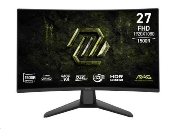 MSI LCD MAG 274CF X24, 27", 1920x1080, Rapid VA, 0,5 ms, VESA 100x100, Black