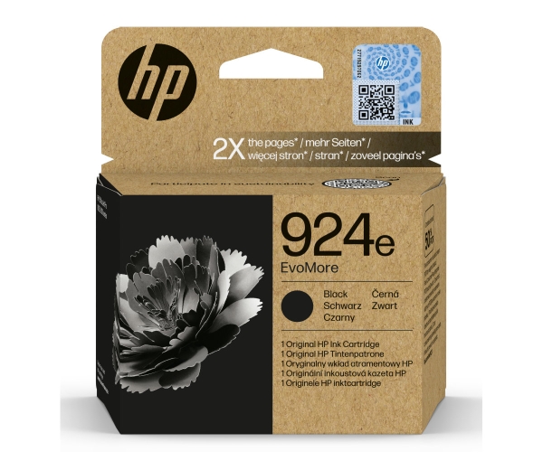 HP 924e EvoMore - 25 ml - cerná - originální - inkoustová cartridge - pro Officejet Pro 8120e, 8130e