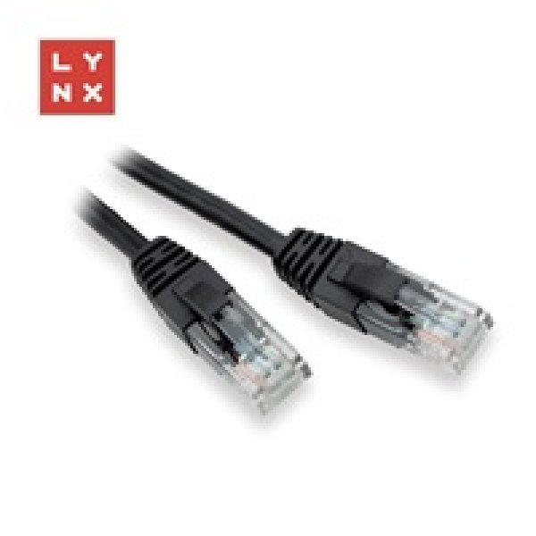 LYNX UTP patch kabel Cat5e, PVC, CCA, 10m, černý