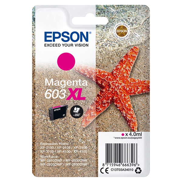 Náplň Epson 603XL, C13T03A34010 purpurová blistr 