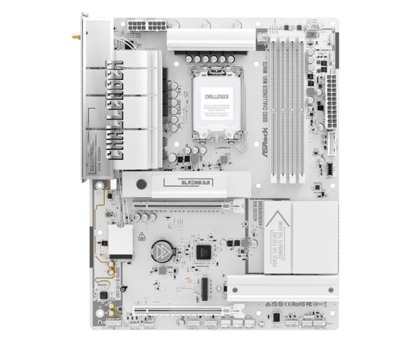MB Asrock B860 CHALLENGER WIFI WHITE /LGA1851/4xDDR5/M.2/W7+BT5.4/HDMI/ATX, White