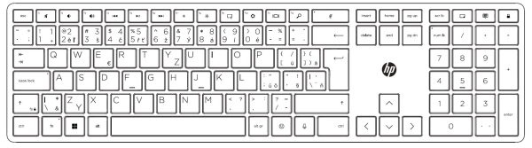 HP 125 G2 Wired USB Keyboard - německá