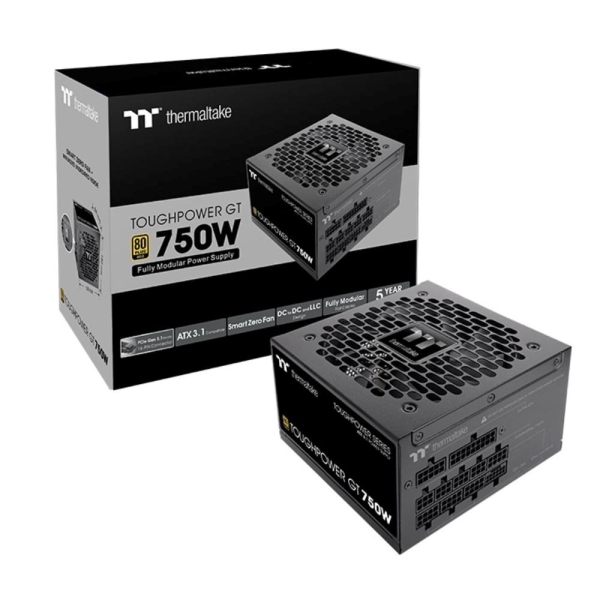 THERMAL TAKE zdroj 750W Toughpower GT, 120mm, Plně modulární, 80+ Gold, černá
