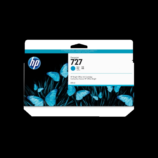 HP 727 (F9J76A), azurová originální náplň do tiskárny HP