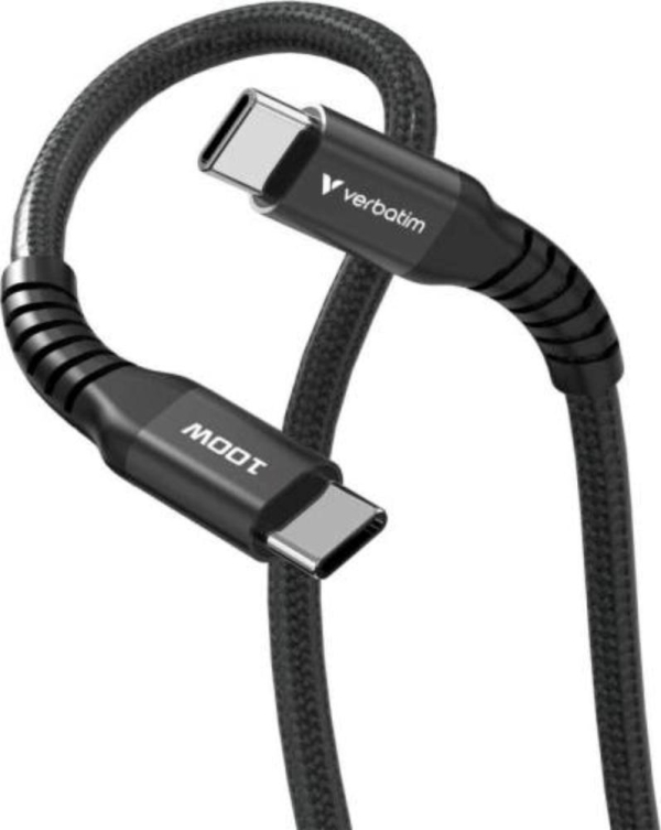 Verbatim USB kabel USB C samec - USB C samec, 100W, 1.2m, magnetický, černý, box, 31863