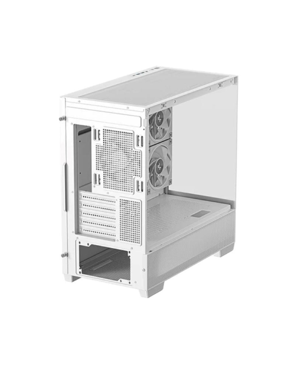 DEEPCOOL Case CG380 3F WH, mATX, ARGB, Průhledná bočnice, 3x 120mm Fan, bílá
