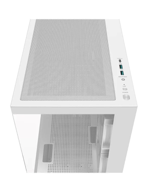 DEEPCOOL Case CG380 3F WH, mATX, ARGB, Průhledná bočnice, 3x 120mm Fan, bílá