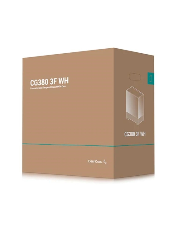 DEEPCOOL Case CG380 3F WH, mATX, ARGB, Průhledná bočnice, 3x 120mm Fan, bílá