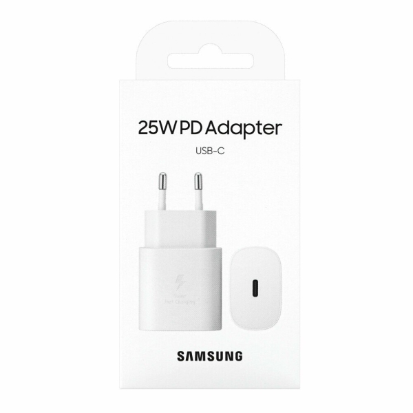 Samsung cestovní nabíječka EP-TA800NWE, Quickcharge 25W, USB-C, bílá