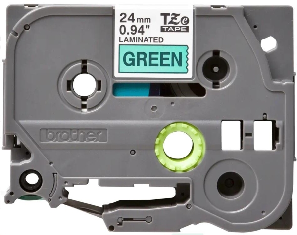 Brother TZe-751 - Černá na zelené - Role (2,4 cm x 8 m) 1 kazeta/y lamino páska - pro Brother PT-D600; P-Touch PT-3600, D800, E550, P750, P900, P950; P-Touch Cube Plus PT-P710