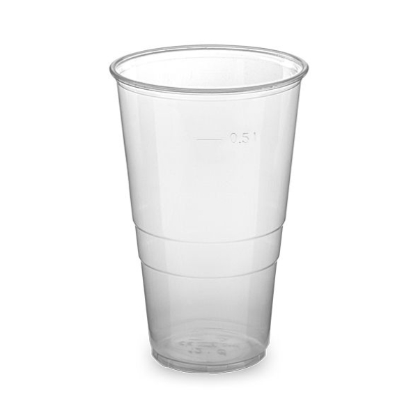 KELÍMEK PRŮHLEDNÝ 0,5 L,PP,PR.95MM,50KS