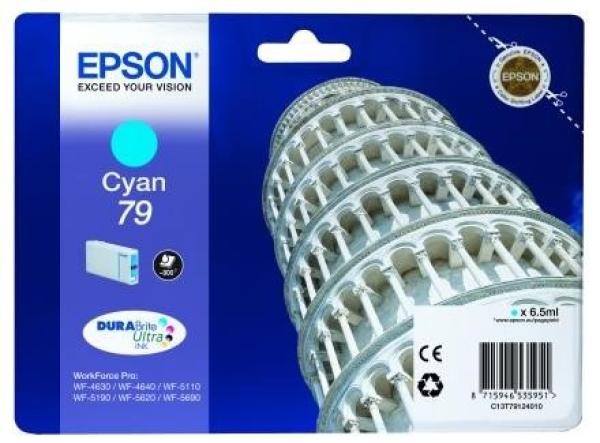 Náplň Epson 79, C13T79124010 azurová