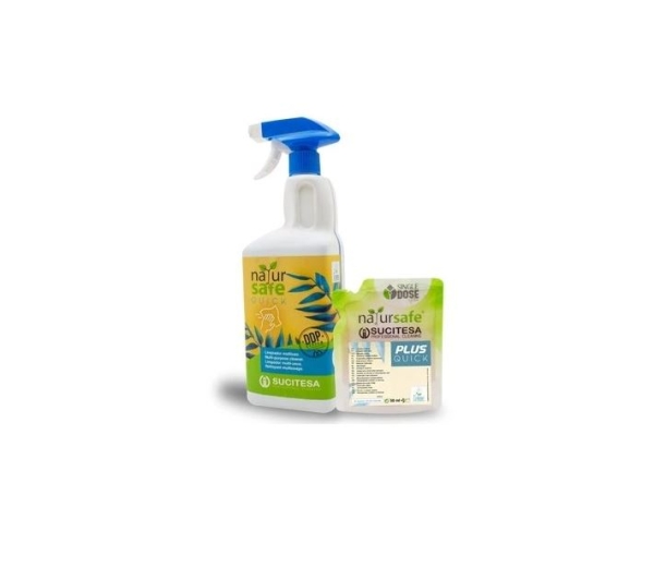 SUCITESA NATURSAFE XTRA QUICK FOAM  univerzální čistič, sada 16ks 50ml sáčků + lahev