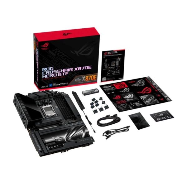 ASUS MB Sc AM5 ROG CROSSHAIR X870E HERO BTF, 4xDDR5, WIFI, 1xHDMI, 2xThunderbolt, ATX