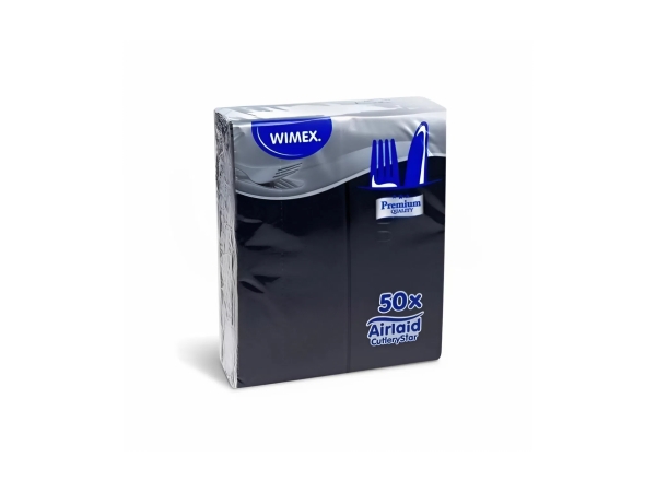 Ubrousky CutleryStar Premium, černý, 50 ks
