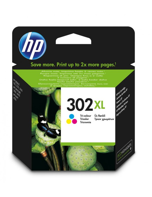 Náplň HP 302XL, F6U67AE, barevná (330 stran)