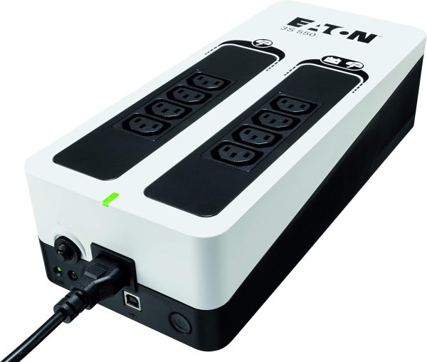 EATON UPS 3S 550 IEC, Off-line, Tower, 550VA/330W, výstup 8x IEC C13, USB, bez ventilátoru