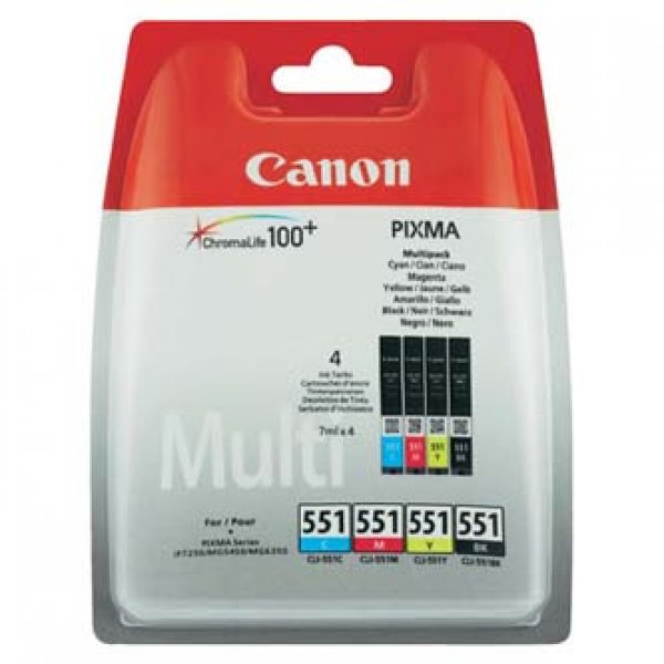 Canon CLI-551 CMYK (6509B009), multipack náplní do tiskárny Canon