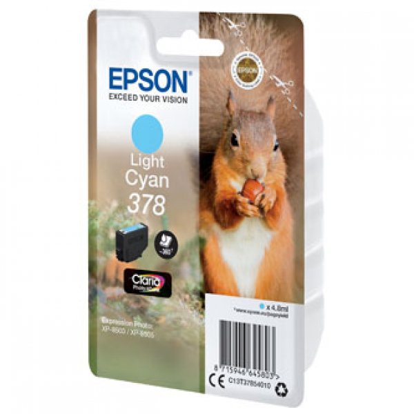 Náplň Epson 378, C13T37854010 světle azurová blistr 