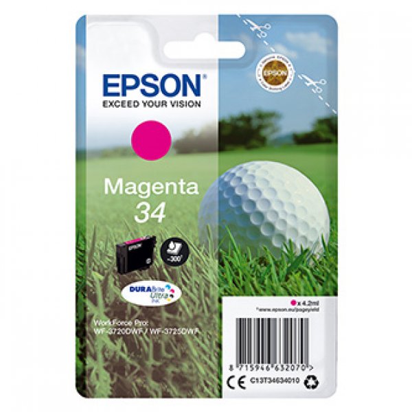 Náplň Epson 34, C13T34634020 purpurová blistr