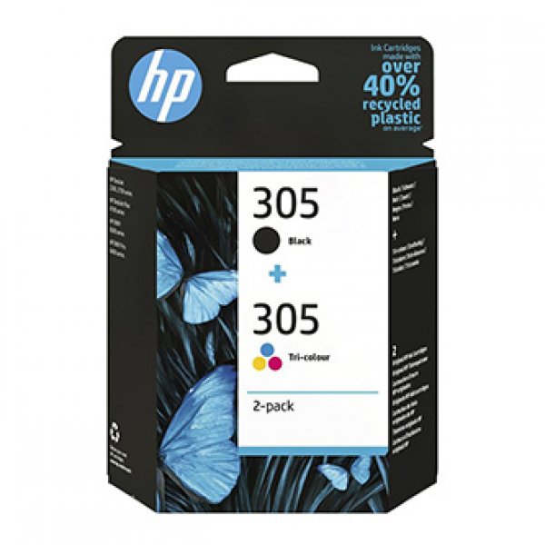 HP 305 (6ZD17AE), multipack, černá a barevná inkoustová náplň do tiskárny HP, blistr