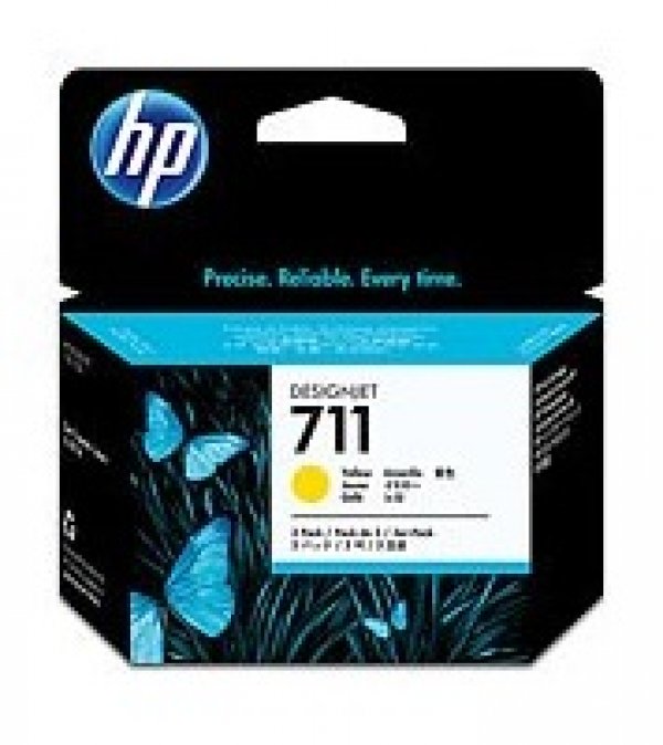 Náplň HP č.711, CZ136A žlutá 3-pack 