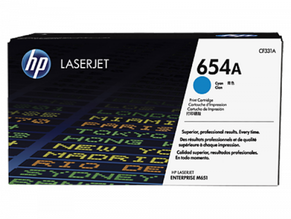 Toner HP č.654A, CF331A Azurová
