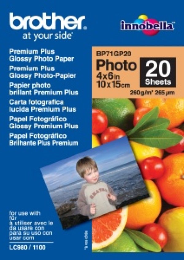 BP71GP20, 20 listů, 10x15cm Premium Glossy,260g