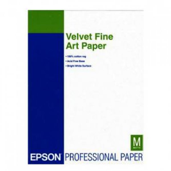 Epson Fine Art Velvet - Samet - A3 plus (329 x 423 mm) 20 listy papír - pro SureColor P5000, P800, SC-P10000, P20000, P5000, P700, P7500, P900, P9500
