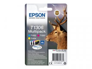 Náplň Epson C13T13064022 (XL) CMY multipack blistr s RF / akustickým alarmem