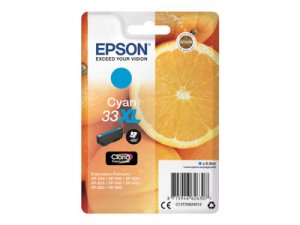 Náplň Epson 33XL, C13T33624022 azurová blistr s RF / akustickým alarmem
