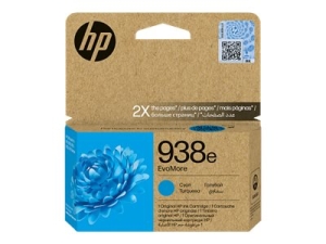 HP 938e EvoMore - 20 ml - azurová - originální - Officejet - inkoustová cartridge - pro Officejet Pro 9110b, 9120, 9120b, 9120e, 9130b, 9130e, 9720E, 9730e