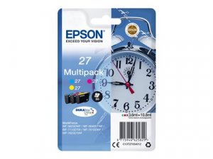 Náplň Epson 27, C13T27054022 CMY 3pack blistr s RF / akustickým alarmem 