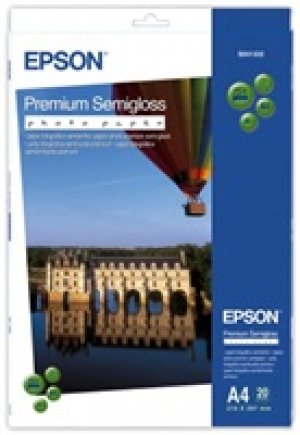 Epson Premium Semigloss Photo Paper, foto papír, pololesklý, bílý, Stylus Photo 880, 2100, A4, 251 g/m2, 20 ks, C13S041332, inkous