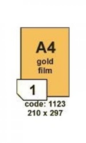 RAYFILM Lesklé zlaté polypropylenové laser etikety 10ks/A4 *R0559.1123G