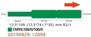 Niimbot štítky na kabely RXL 12,5x109mm 65ks Green pro D11 a D110