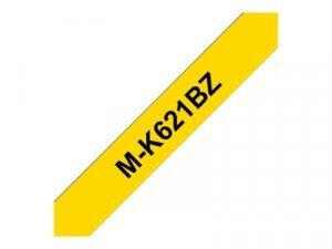 Brother M-K621BZ - Černá na žluté - Role (0,9 cm x 8 m) 1 kazeta/y nelaminovaná páska - pro P-Touch PT-55, PT-65, PT-75, PT-85, PT-90, PT-BB4